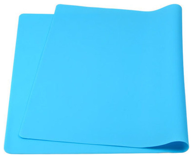 Large Waterproof Children Silicone Antiskid Placemats Adiabatic Mat,Blue