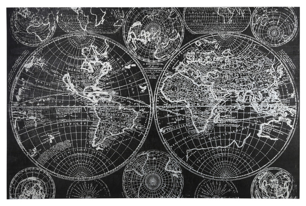 UTC53932 Wood Frame Painted Black Contemporary Paintings by Urban