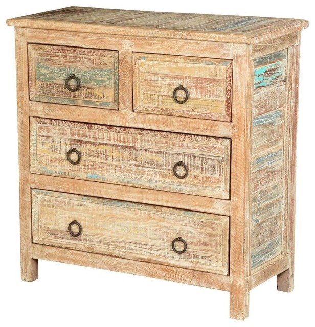 Topeka Rustic Colors Mango Wood Standing 5 Drawer Dresser Chest Standing 5 Drawer Dresser Chest
