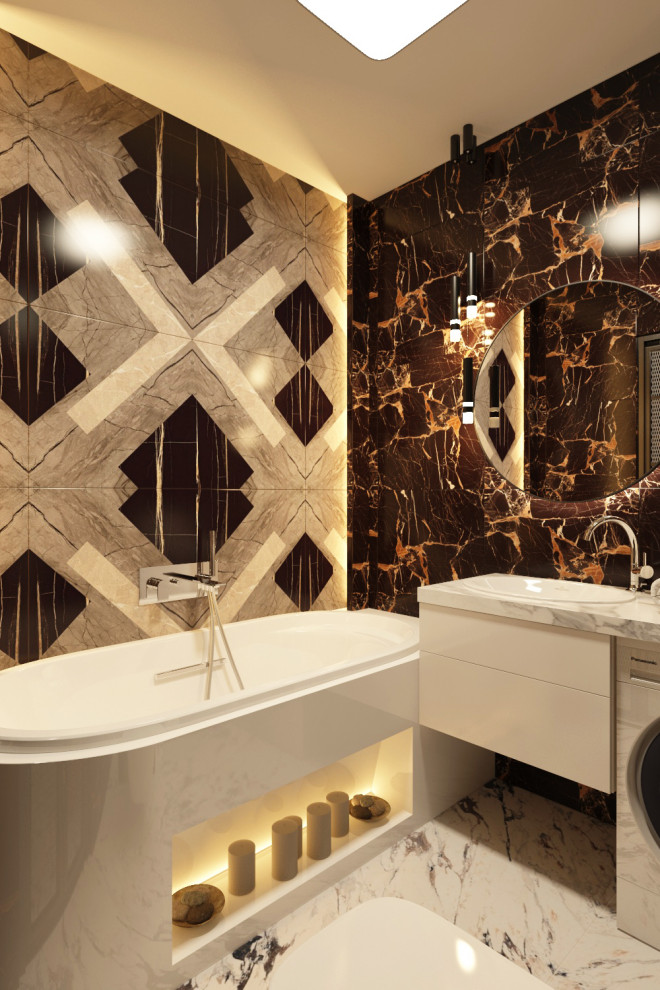 Дизайн интерьера в ЖК Фамилия. Ванная