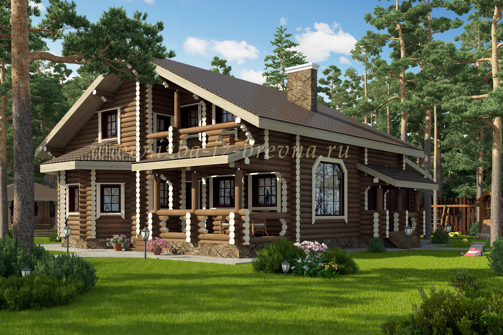 Проекты домов из оцилиндрованного бревна и профилированного бруса