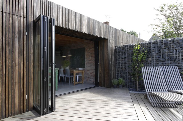 Timber Clad Kitchen Extension industrial-kitchen
