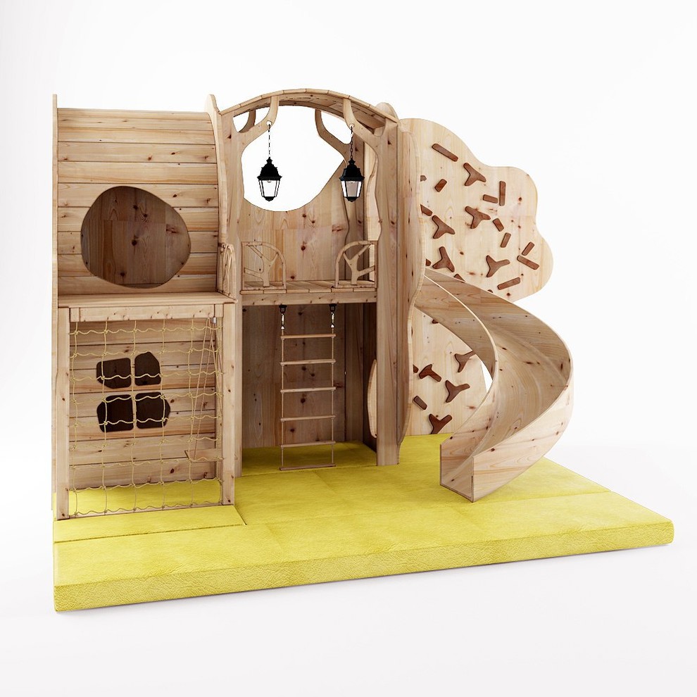 Детский уличный комплекс из дерева