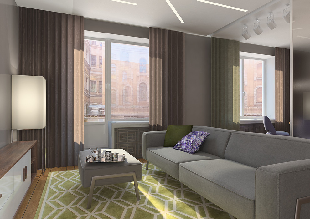 Гостиная-столовая в современном стиле