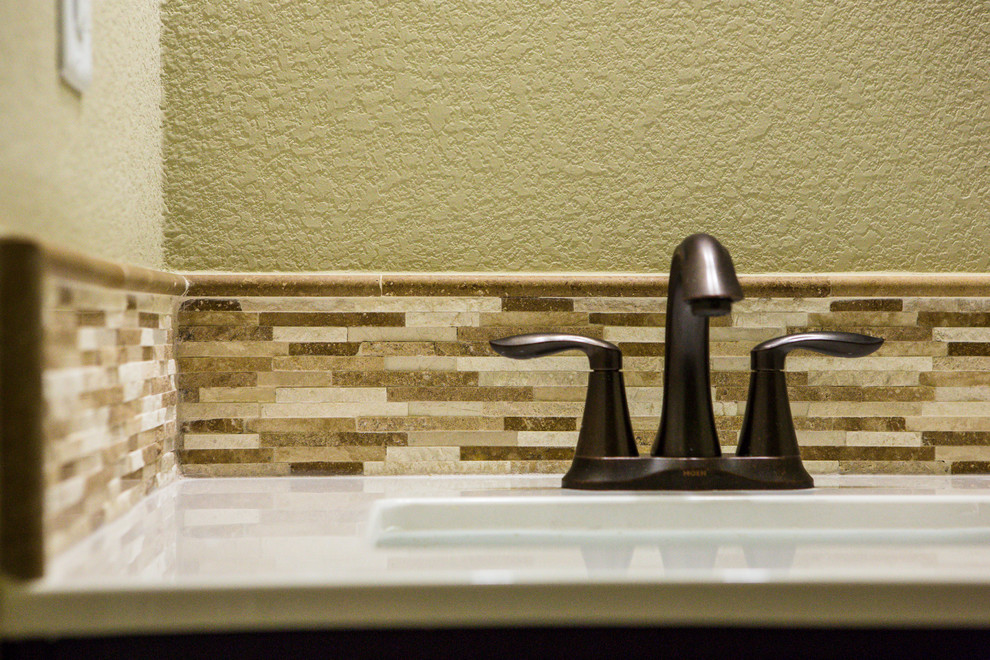 Example of a transitional bathroom design in Austin