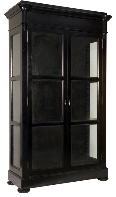 Noir Furniture Colton Hutch, Distressed Black