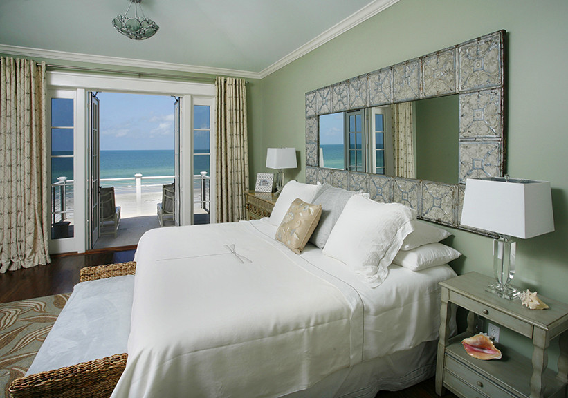 Design ideas for a beach style bedroom in Tampa.
