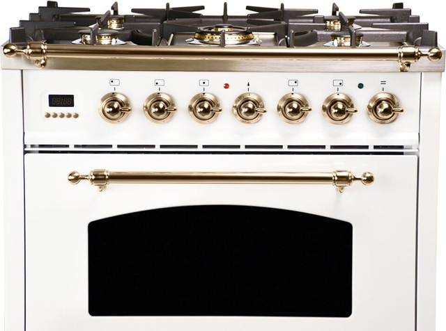 Double Oven Dual Fuel Italian Range, 30 - Contemporary - Gas Ranges And ...