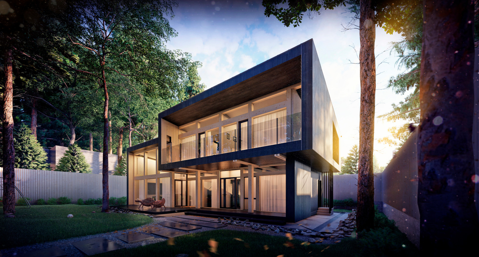 Штутгарт: фахверк с плоской кровлей