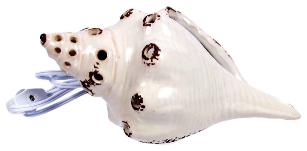 Ceramic Conch Shell Light