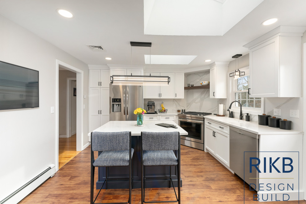 Example of a transitional kitchen design in Providence