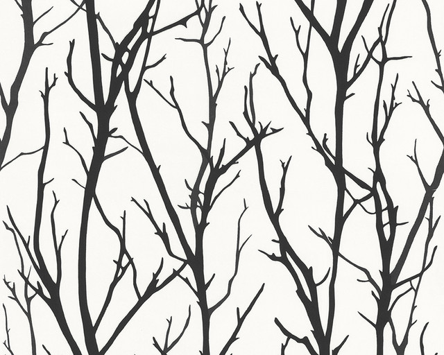 black and white tree wallpaper