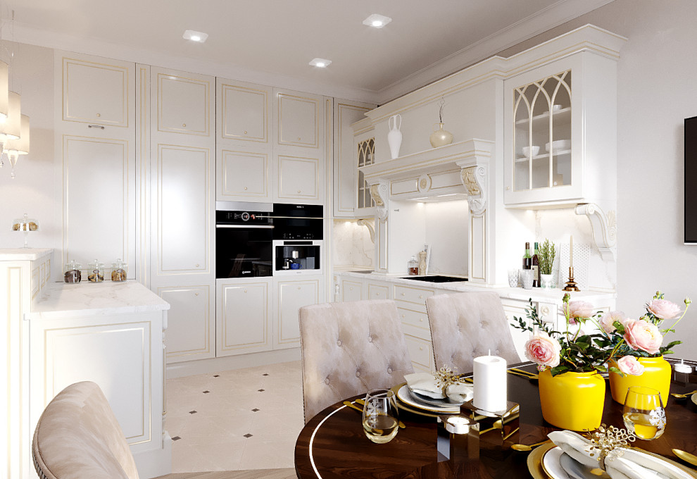 Квартира в классическом стиле. Сравнение 3д и фото