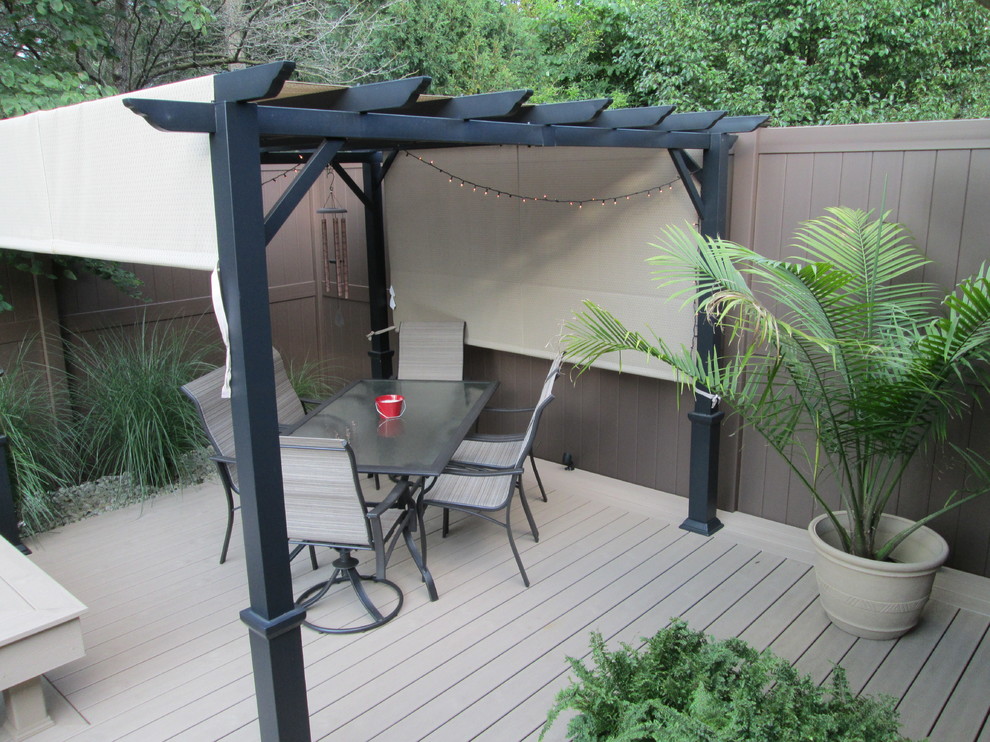 Deck - small transitional backyard deck idea