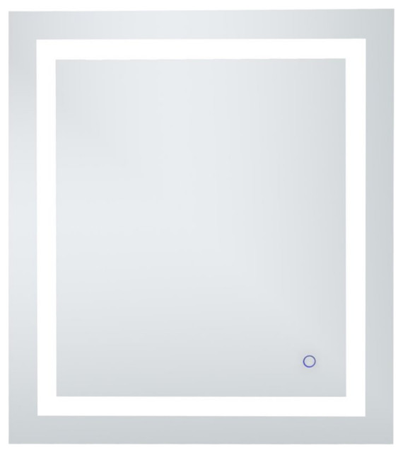 Elegant Decor Helios 30" x 27" Hardwired LED Bathroom Mirror with Touch