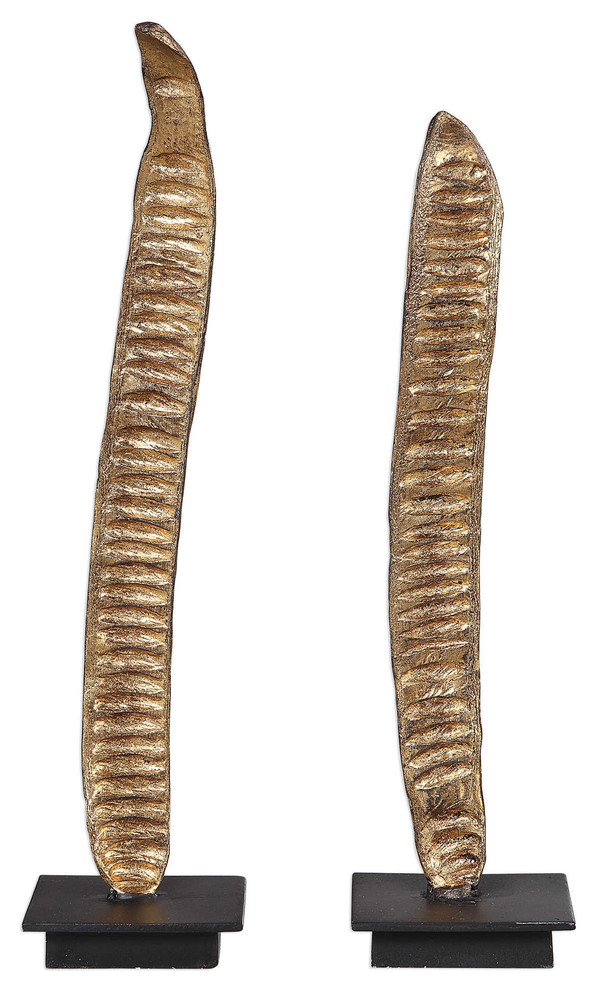 2Piece Uttermost Poinciana Pod Sculpture Contemporary Decorative