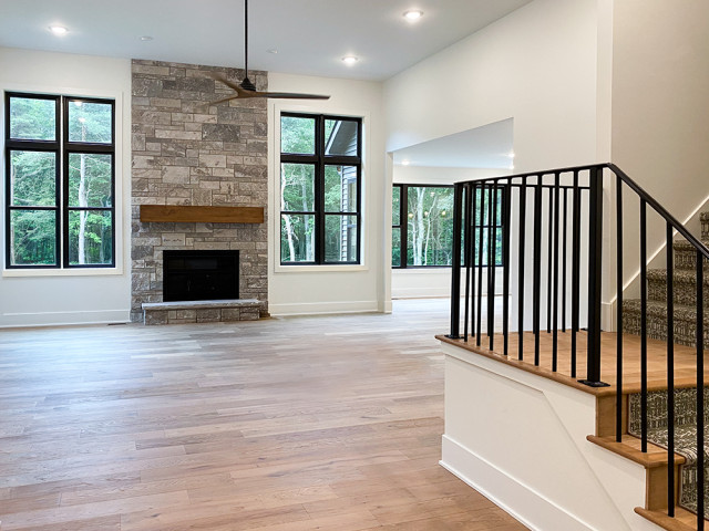 West Olive, MI Custom Home transitional-living-room
