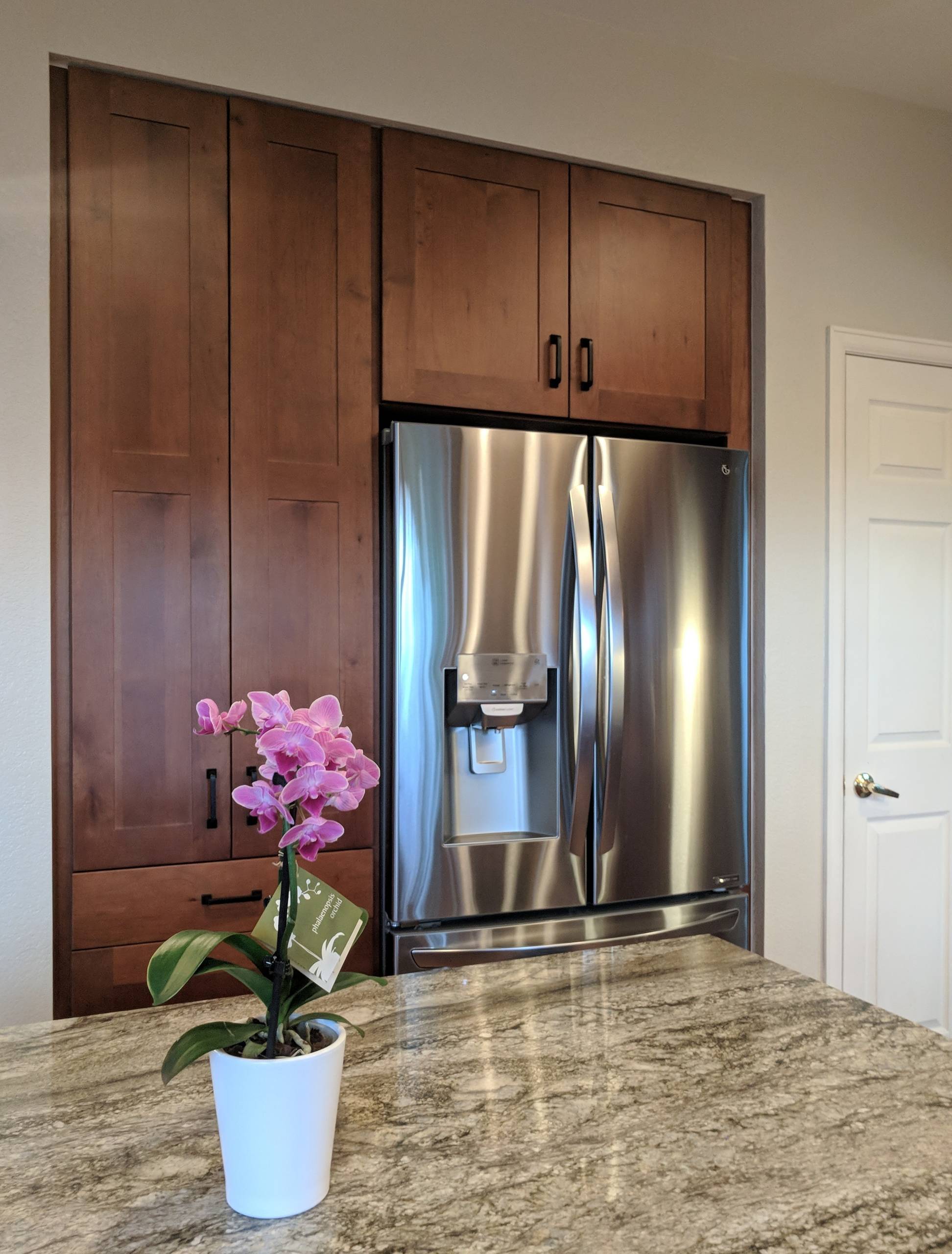 Golden Kitchen, Saddle Brown Cabinets
