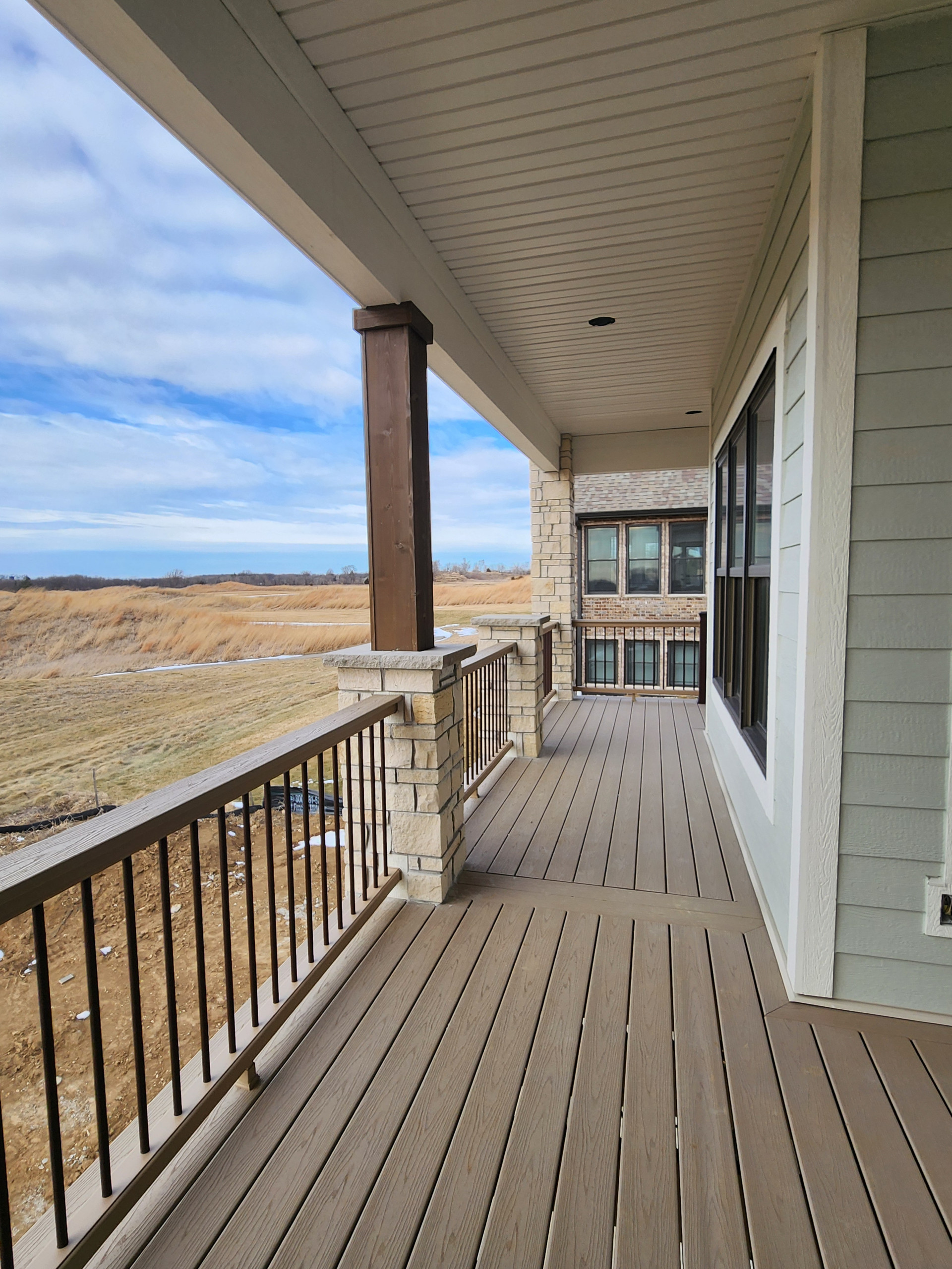 Deck overlooking golf course