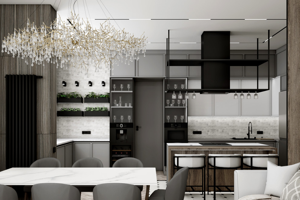 Дизайн интерьера квартиры 104 м2 в ЖК Сердце Столицы