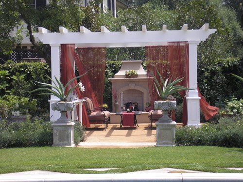 Poolside, Fireside Outdoor Living Room