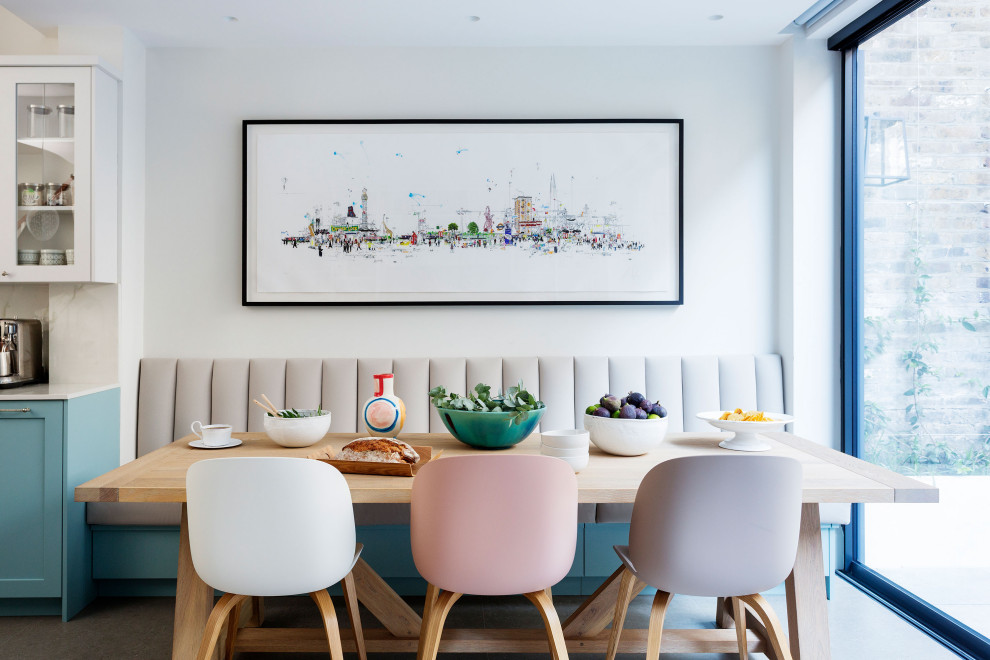 Inspiration for a contemporary dining room in London.