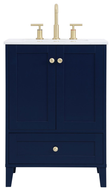 Home Living Single Bathroom Vanity Transitional Vanities And Sink Consoles By Elegant Furniture Lighting Houzz Home Living Single Bathroom Vanity, Design Element Mason 24 Inch Single Sink Bathroom Vanity In Blue