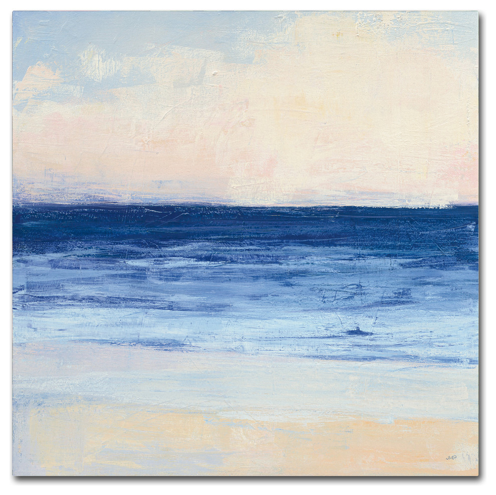 Julia Purinton 'True Blue Ocean I' Canvas Art, 14" x 14"