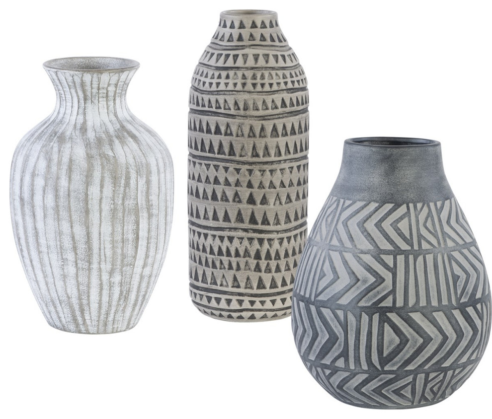 Uttermost Natchez Geometric Vases Set of 3