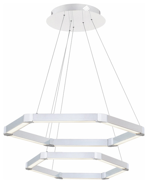 Hex 2 Tier Dimmable Led Pendant