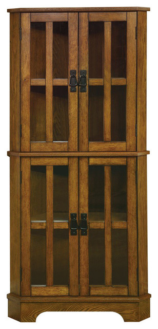 Benzara BM160207 Windowpane-Style Cabinet with Front Door, Brown