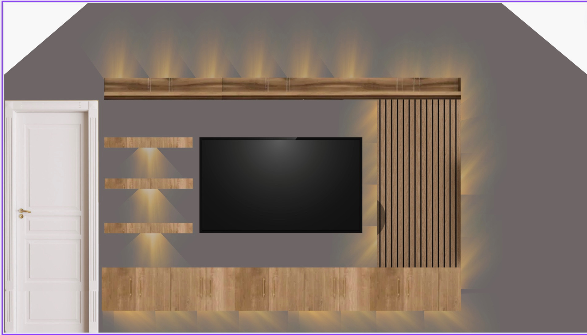 Modern Rustic Accent TV Wall