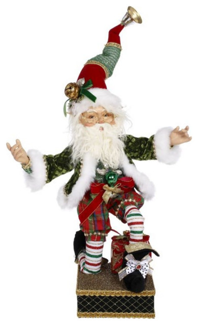 Christmas 3D Elves Stocking Holders For Mantle, Set Of 4 Hand-Painted