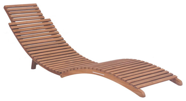 vidaXL Solid Wood Sunlounger Brown Patio Day Sub Bed Outdoor Garden Pool Chair 