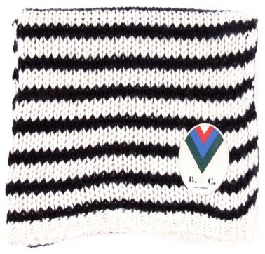Knitted Stripes Blanket, Black