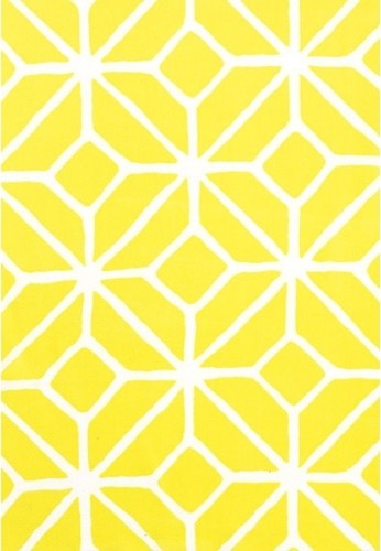 Trellis Print Fabric, Citron