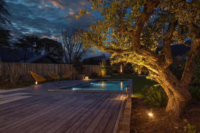Am&eacute;nagement paysager moderne-terrasse