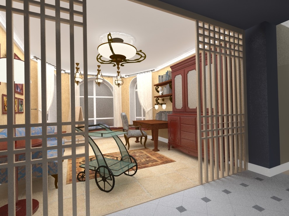 Холл на 2м этаже коттеджа