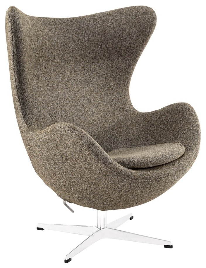 Glove Wool Lounge Chair in Oatmeal