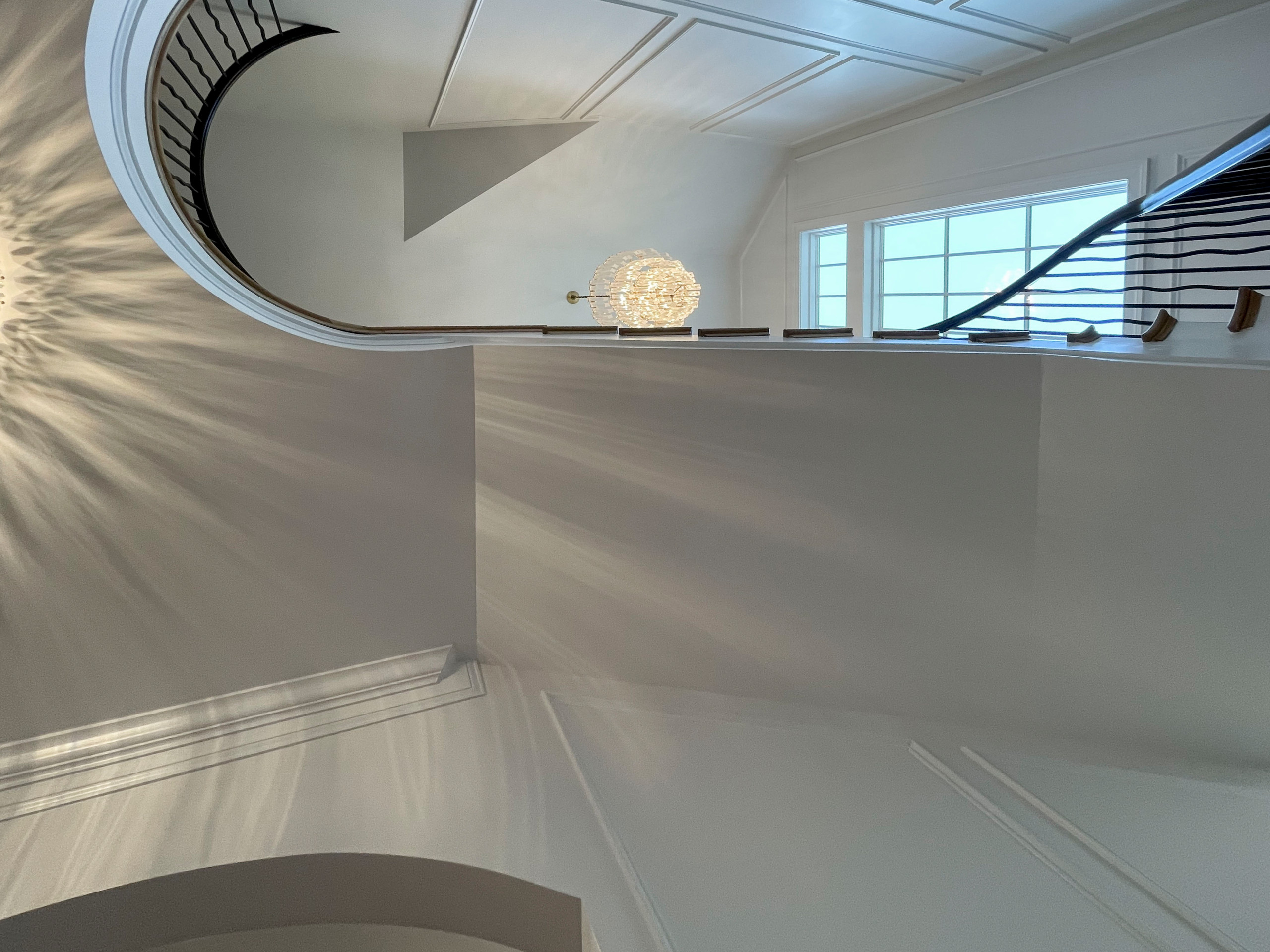 106_Modern Balustrade System Meets Traditional Winding Stairs, Aldie VA  20105
