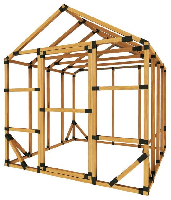 8ft W X 8ft D E-Z Frame Standard Greenhouse Kit, With Floor Framing