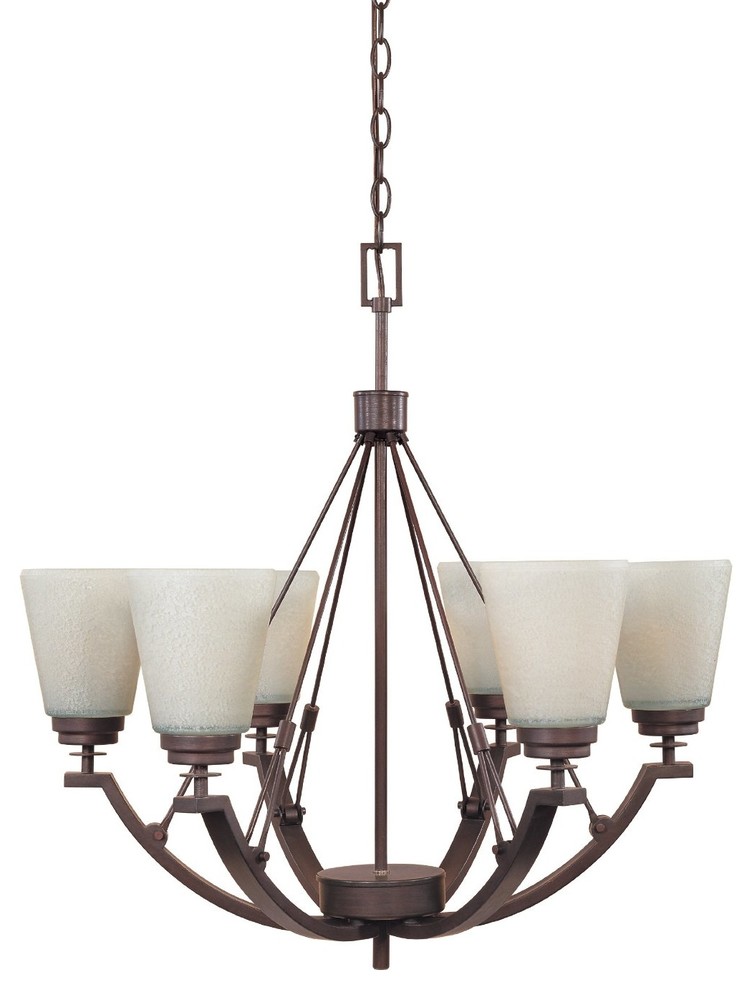 Tuscana With Ivory Pearl Glass 6-Light Chandelier