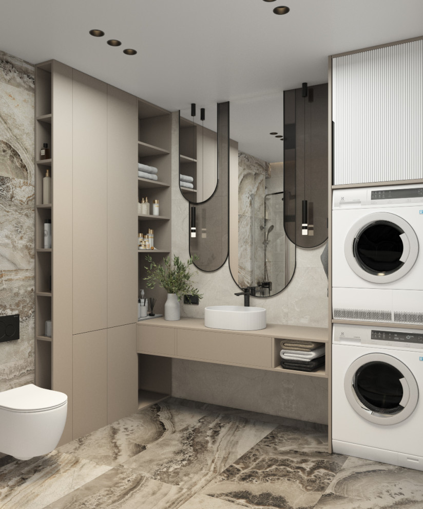 Интерьер ванной комнаты, дизайнер Наталья Шевлякова