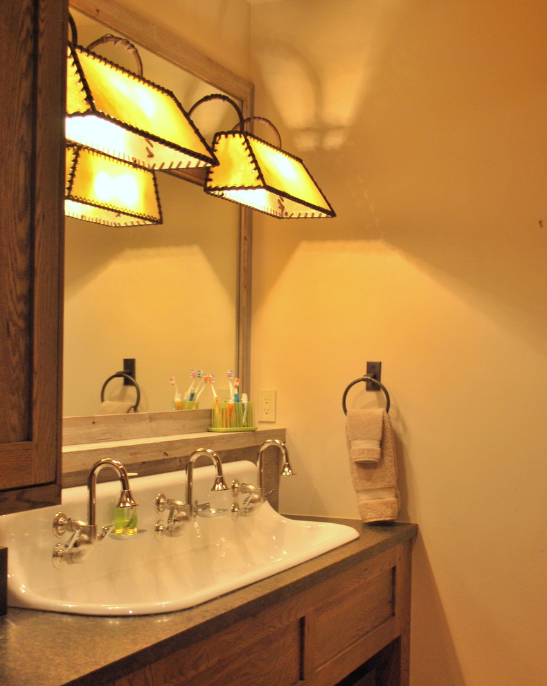 Transitional bathroom in Denver.