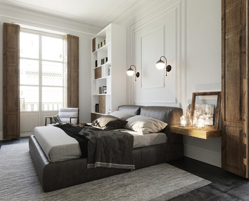 Спальня в исторической квартире