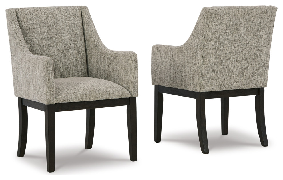 Burkhaus Dining Arm Chair, 2/CN Transitional Dining Chairs by