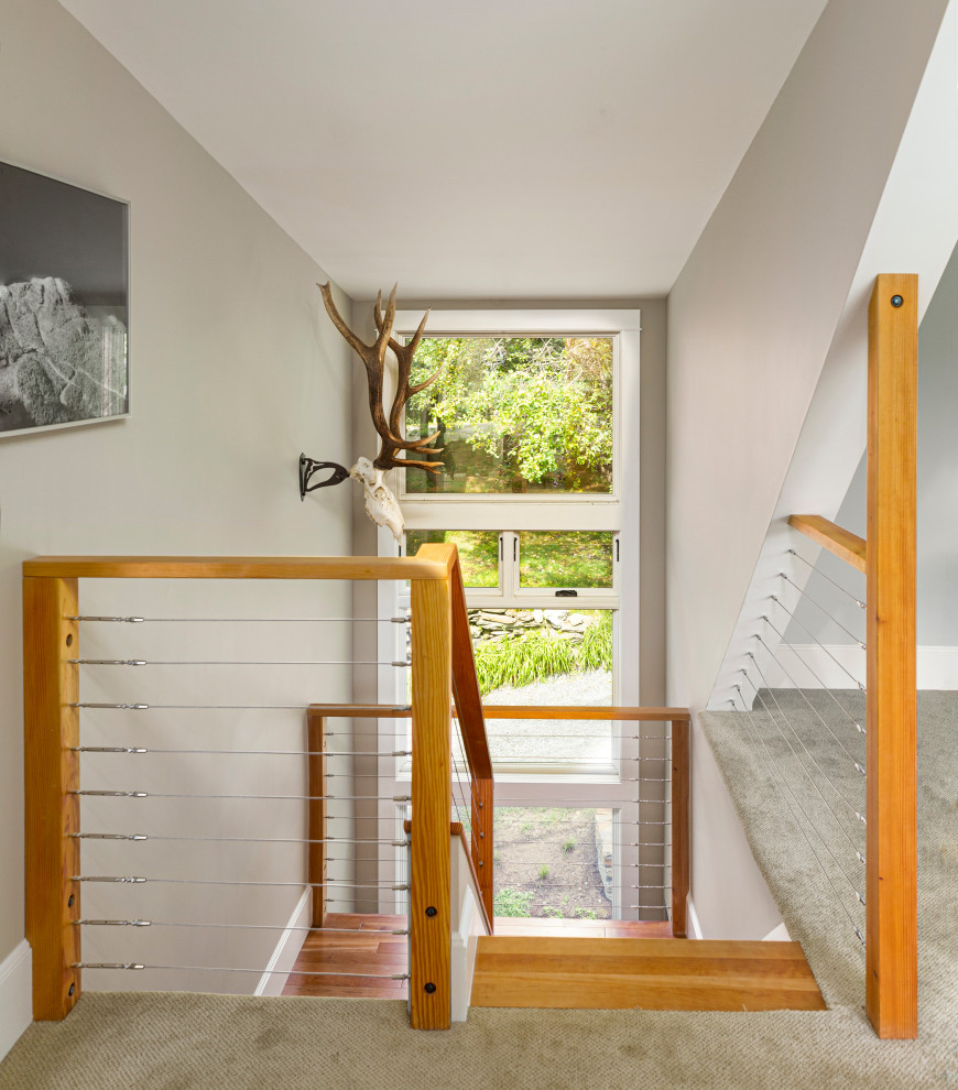 This is an example of a rustic staircase in Burlington.
