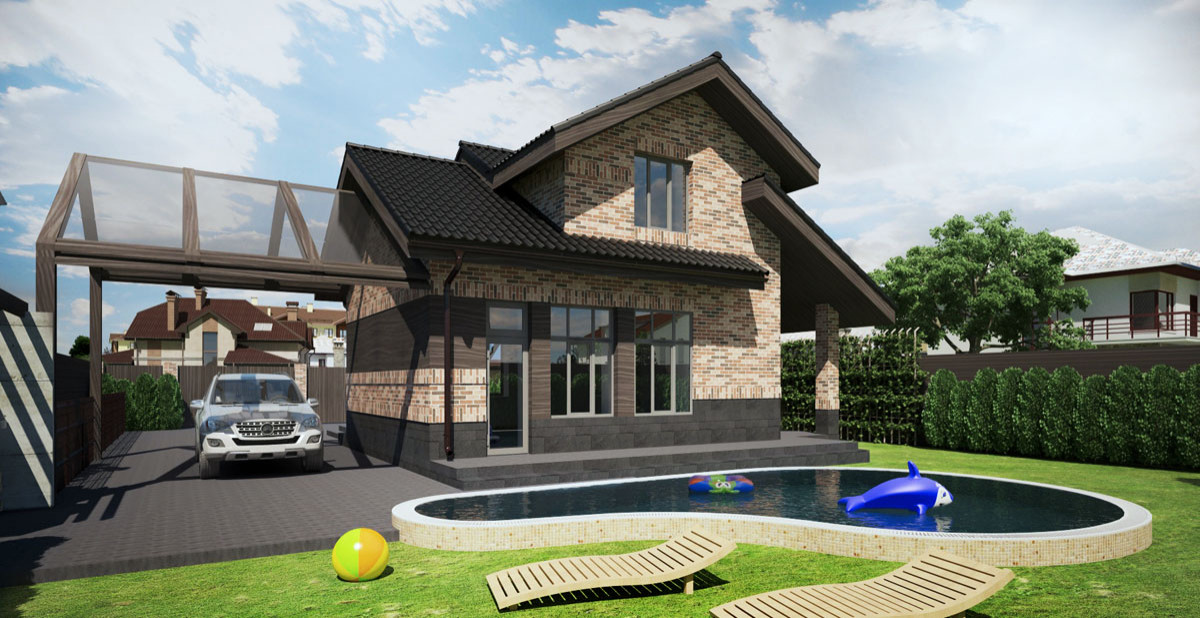 Коттедж из кирпича