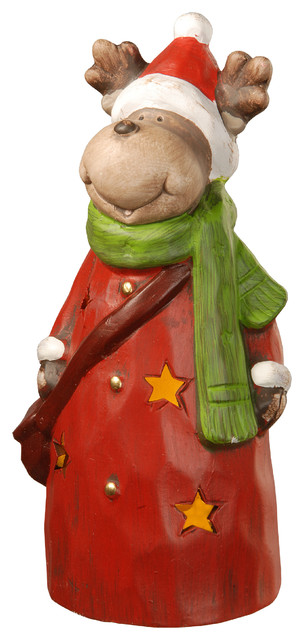 8" Lighted Holiday Moose Decor - Traditional - Holiday ...