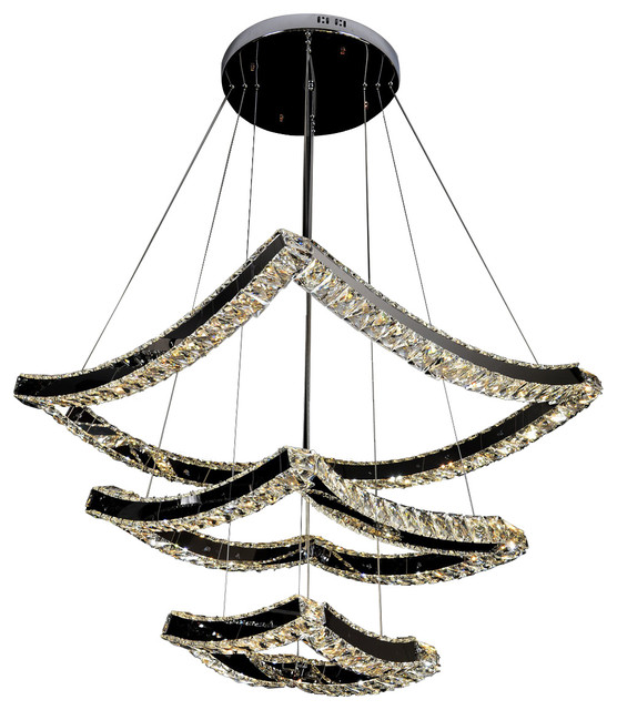 Modern 3 Tier Gl Crystal Chandelier Contemporary Ceiling Lighting Modern 3 Tier Gl Crystal Chandelier Contemporary Ceiling Lighting